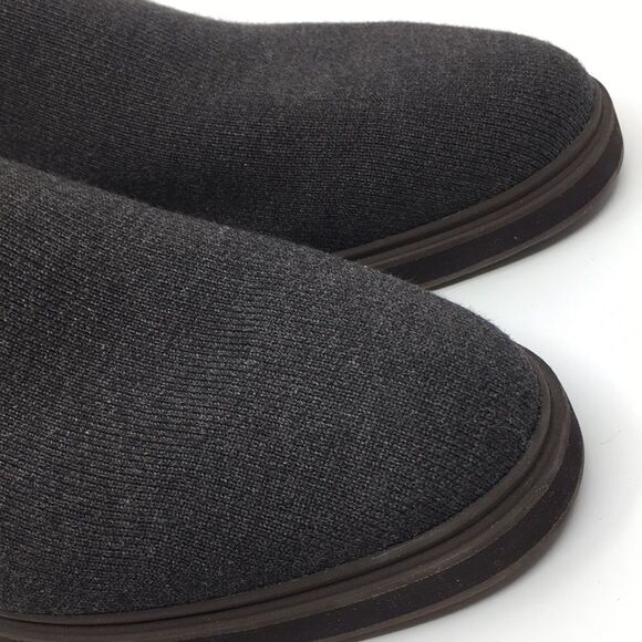 Rothy's The Chelsea Charcoal Gray Brown Knit Merino Wool Blend Ankle Boot 11.5 - Picture 15 of 17